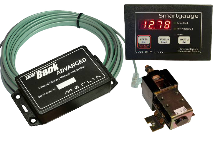 Merlin Smartbank 12V 200A 3 Battery With Gauge